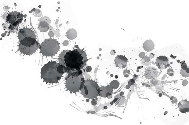 Black ink splatter image