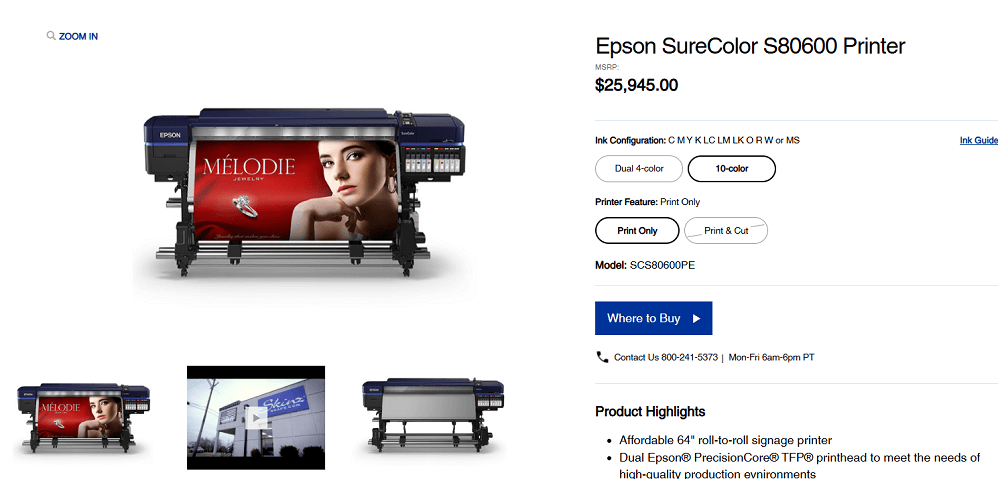 Epson SureColor S80600 Printer