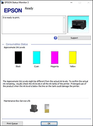 How to check ink levels on epson printer
