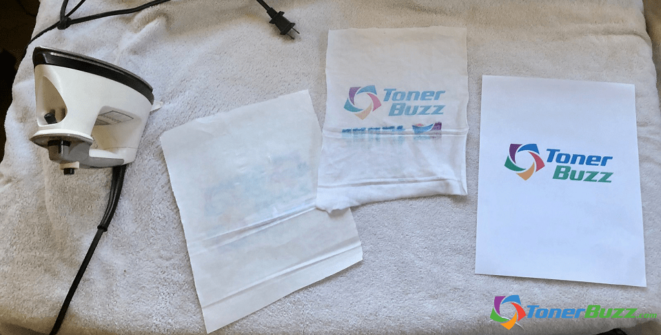 Laser printing on fabric using freezer paper