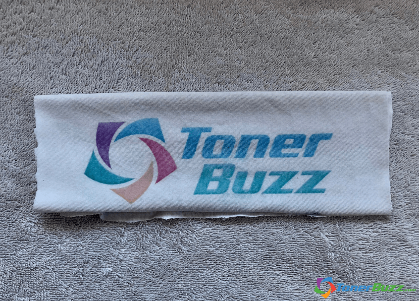 Toner Buzz printed on fabric