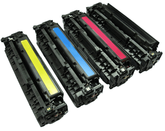 black, cyan, yellow, magenta toner cartridges image